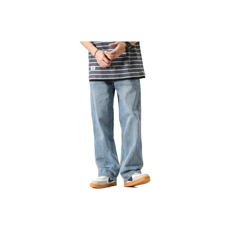 FAIRWHALE Jeans Unisex Denim Blue-4