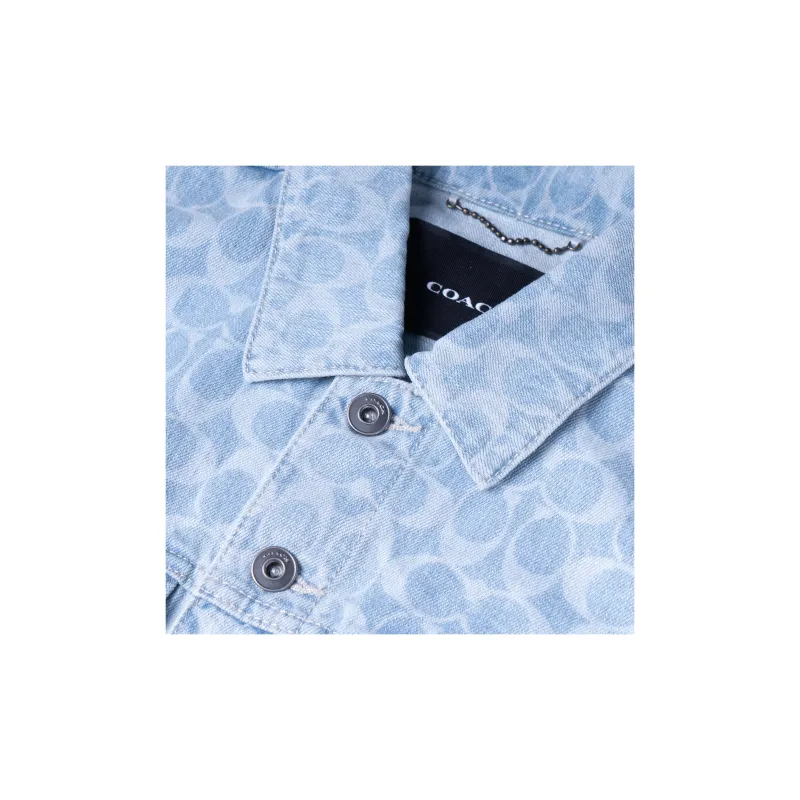 COACH Denim Jackets Men Blue-5