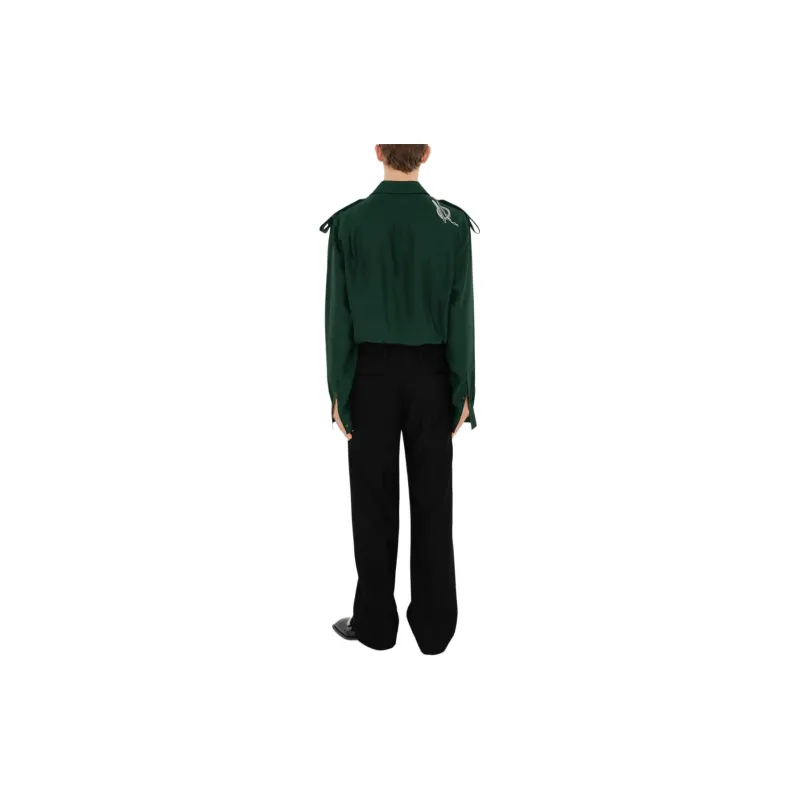 Burberry Knight Accessories-print Silk Shirt-4