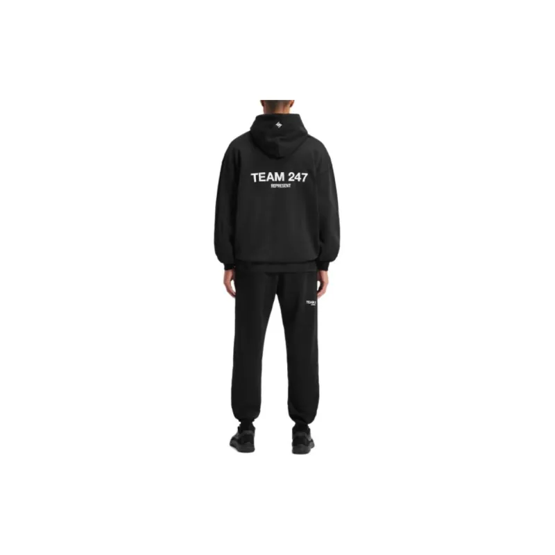 REPRESENT Team 247 Oversized Hoodie Sweatshirt Men's Black-3