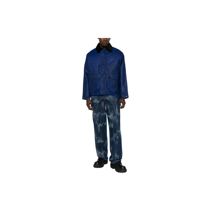 Sunflower Contrast collar Waxed Cotton Jacket-1