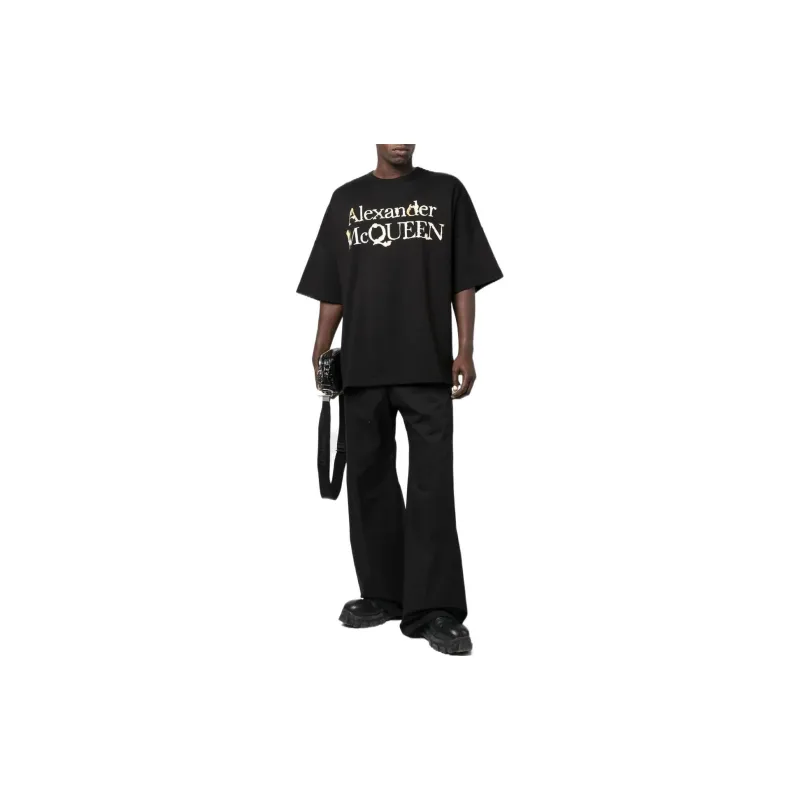 Alexander McQueen Logo Printed Crewneck T-Shirt-1