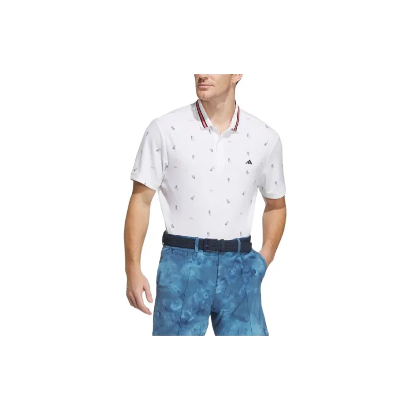 Adidas Polo Shirts Men White-3