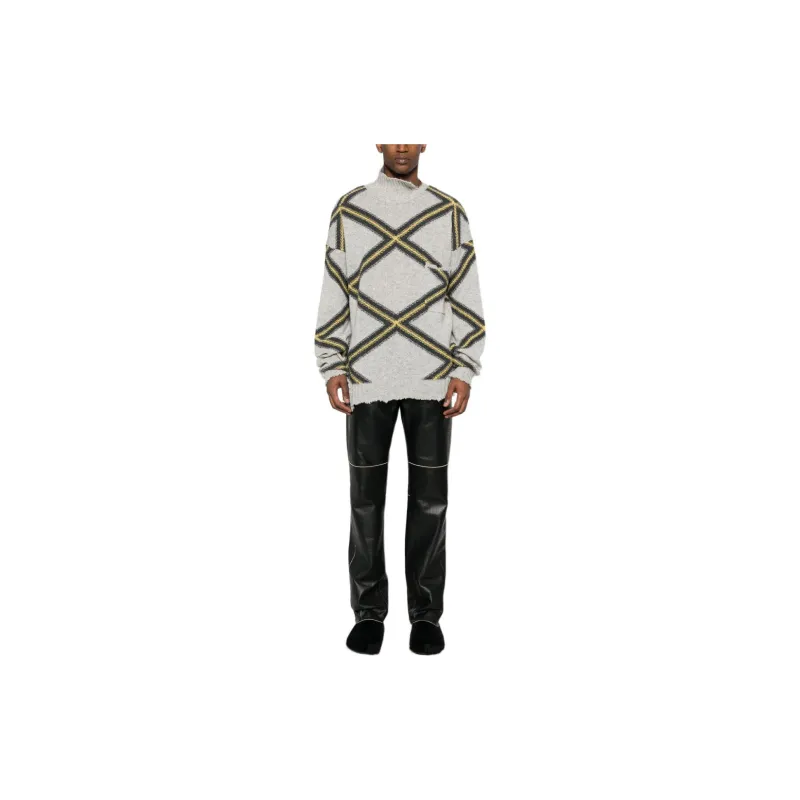 MARNI Diamond check Distressed Jumper-1