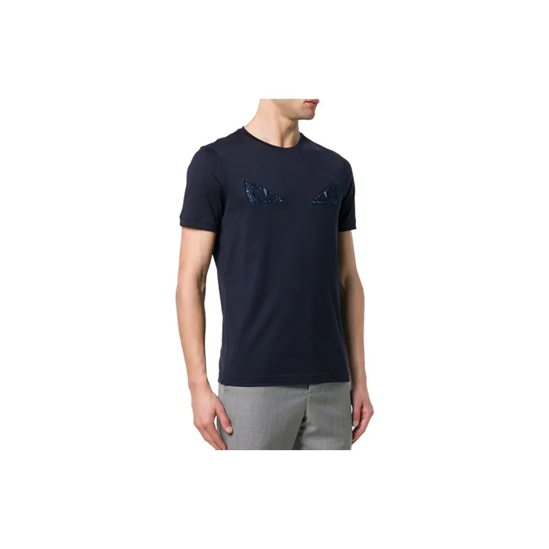 FENDI T-Shirts Men Dark Blue-2