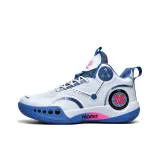 White Blue Leather Upper