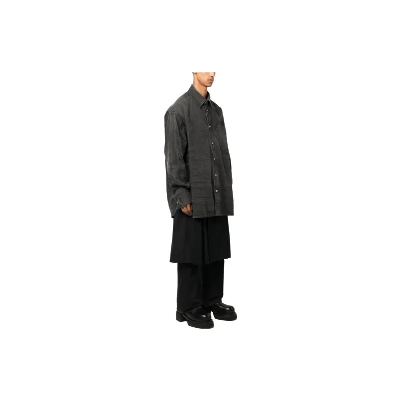 MM6 Maison Margiela Crinkled Denim Overshirt-3
