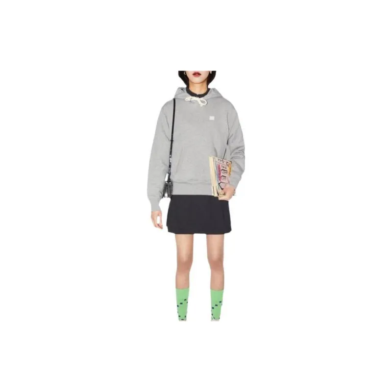 Acne Studios Face Logo Patch Drawstring Hoodie-4