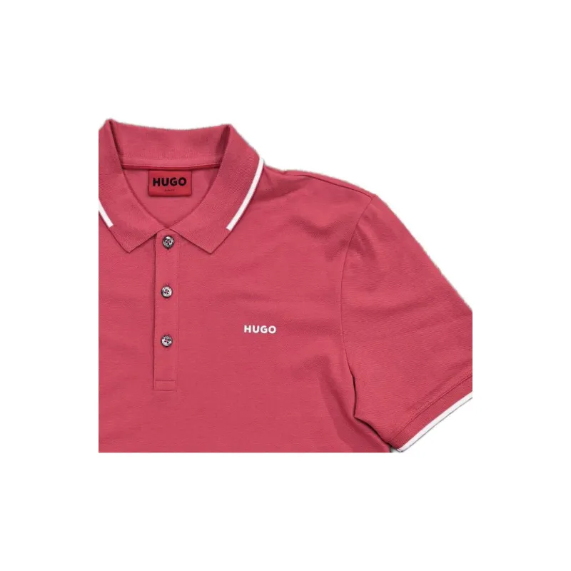 HUGO BOSS Logo appliqué Piqué Polo Shirt-4