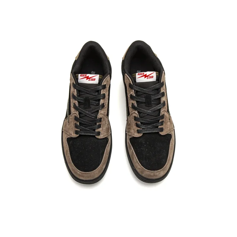 ADERSTAR Low Top Skateboard Shoes Unisex Black Brown-2