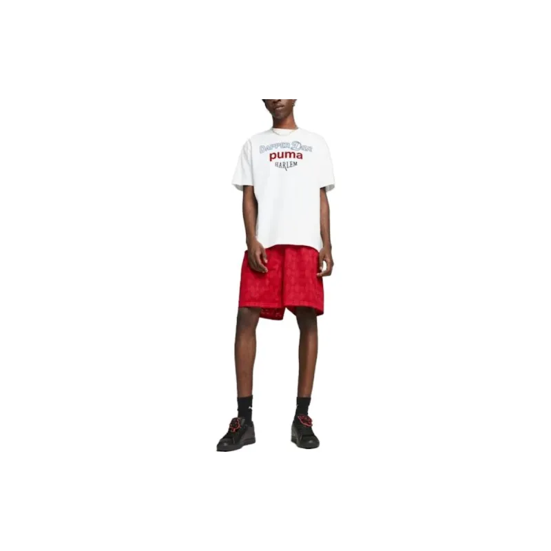 PUMA X DAPPER DAN Co branded Series Casual Shorts Men Red-1