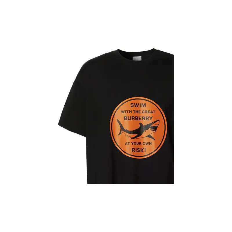 Burberry Shark Graphic Oversized T Shirt-4