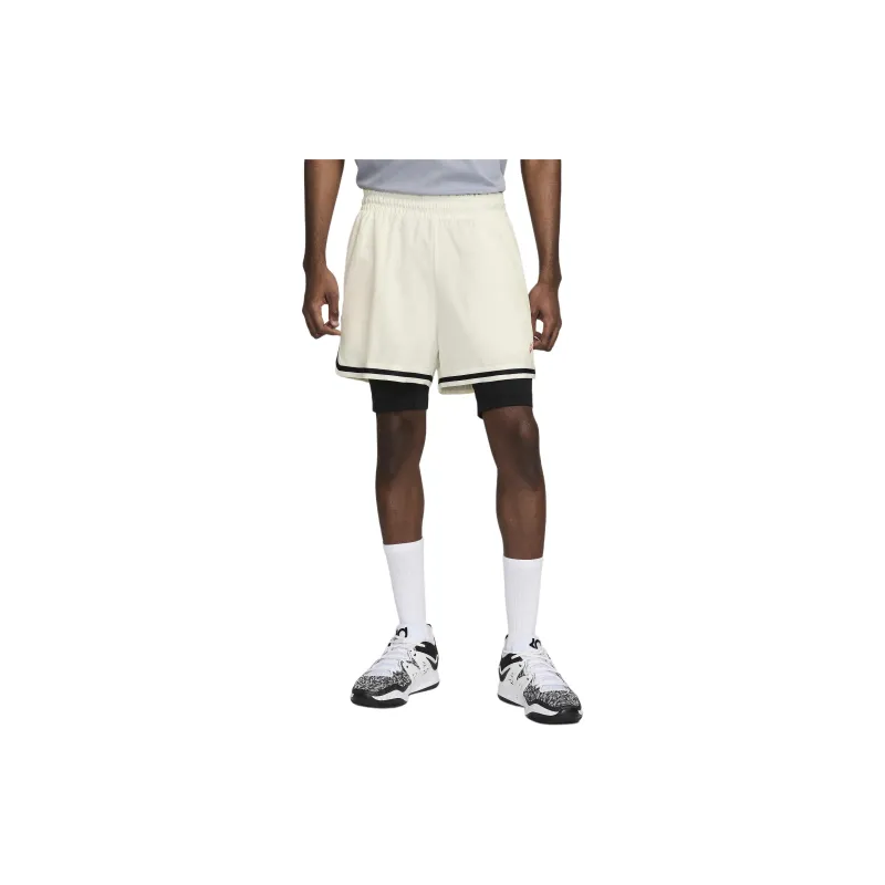 Nike 4' DNA 2 in 1 Basketball Shorts Casual Shorts Men's White-3