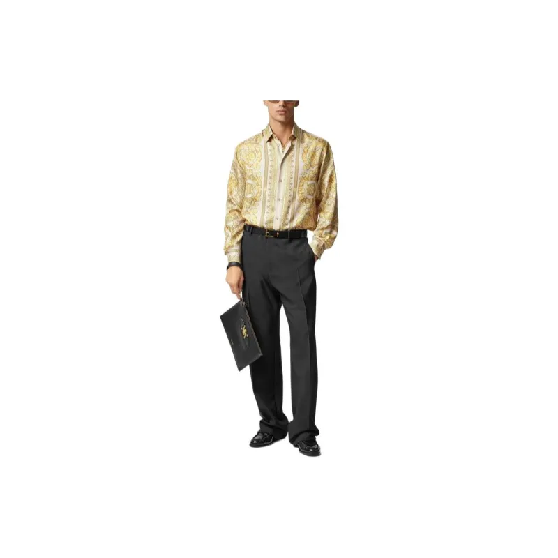 VERSACE Shirts Men Yellow-1