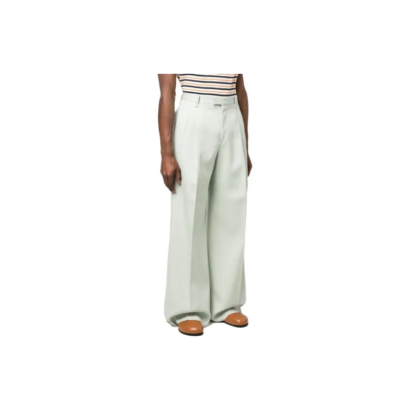 Lanvin Pleat Detailed Wide Leg Trousers-3