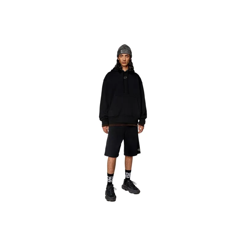 DIESEL P-Marshy-OD Logo Plaque Sweat Shorts-1