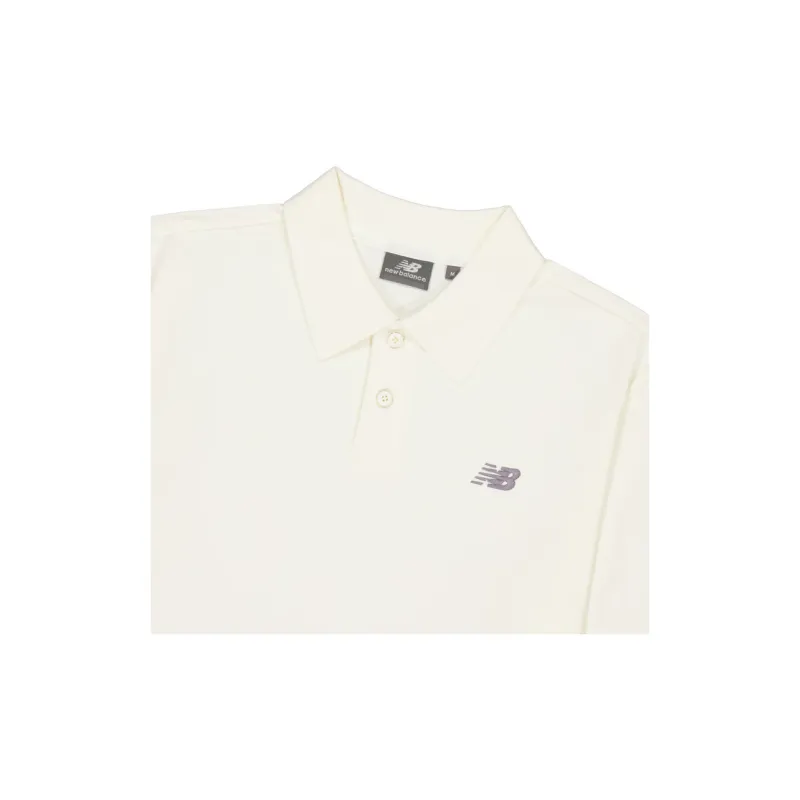 New Balance Polo Shirt Men's Ecru-4