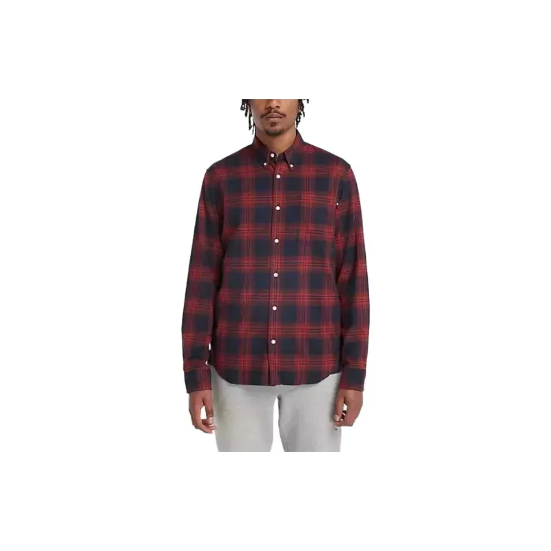 Timberland Long Sleeve Tartan Shirt Shirt Men's Red-1