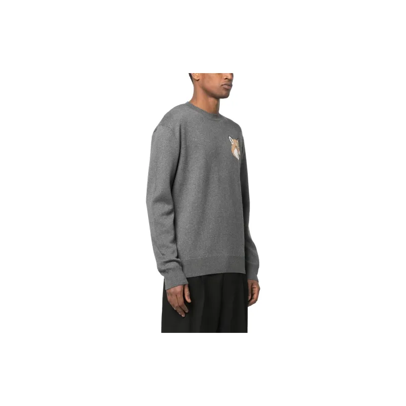 Maison Kitsune Fox motif Cotton Jumper-3