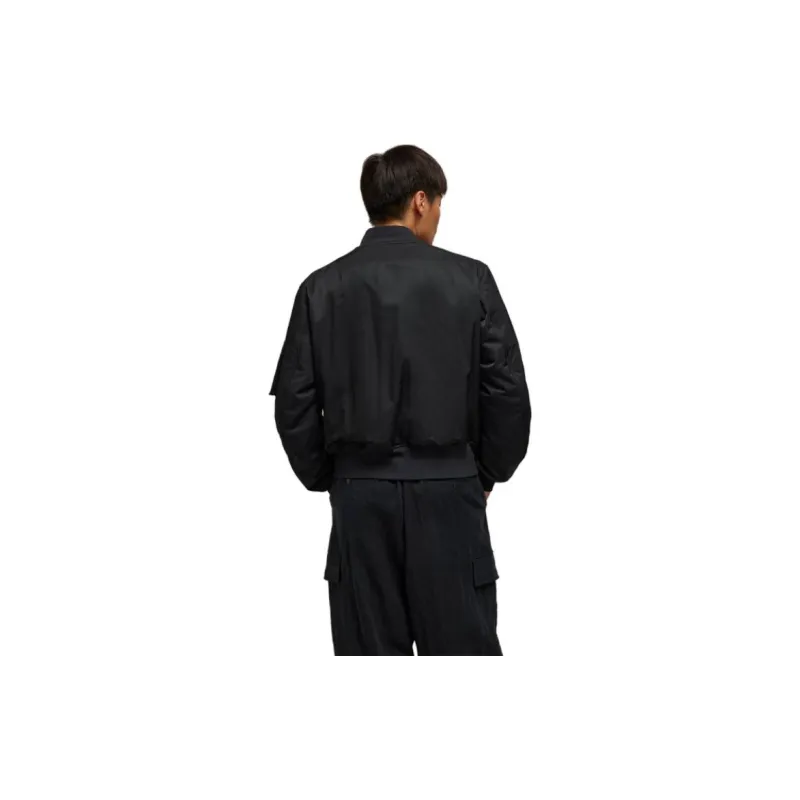 Y 3 Band Collared Zipped Bomber Jacket-4