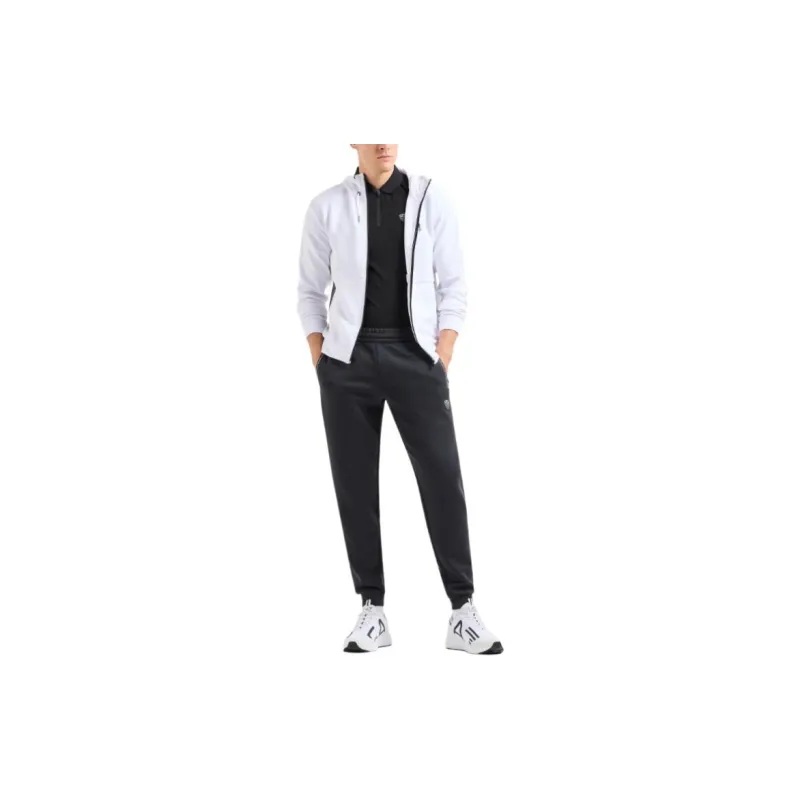 EMPORIO ARMANI Logo Patch Zip Up Hoodie-2