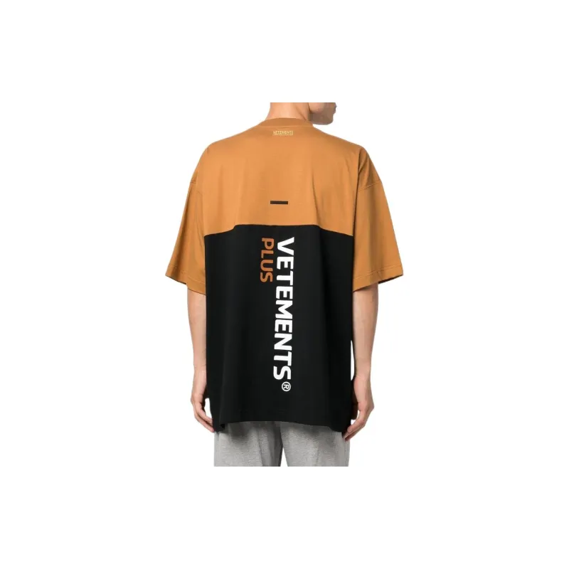 Vetements T-Shirts Men Orange-2