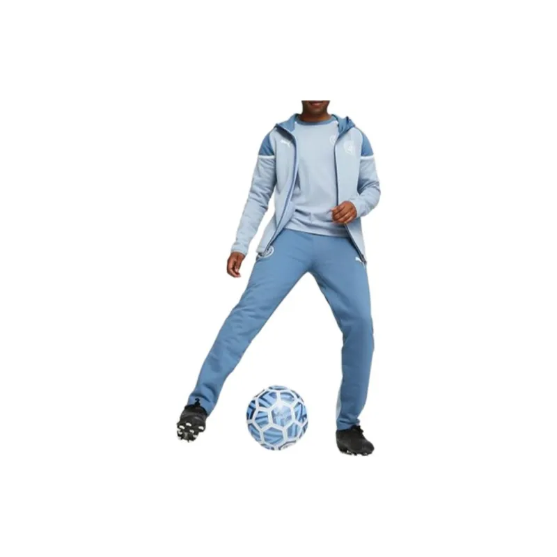 PUMA MCFC Knitted Sweatpants Men's Washed Blue-3