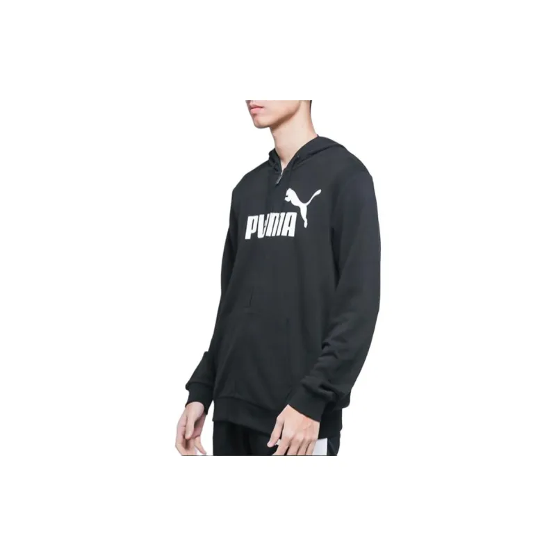 PUMA Training Essential Essentials Big Logo Full-Zip Men's Hoodie Sweatshirt Men's Black-4