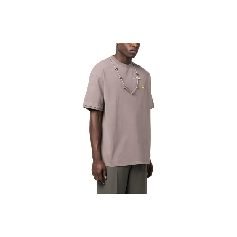AMBUSH Necklace Embellished Crewneck T-Shirt-3