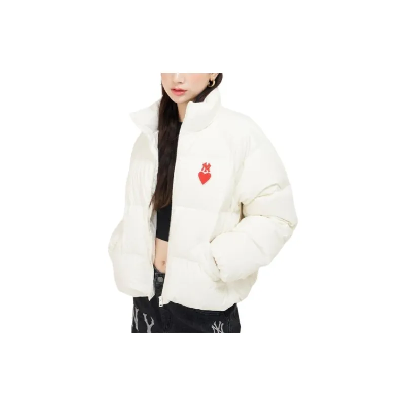 MLB Padding Down Jacket Unisex Cream-2