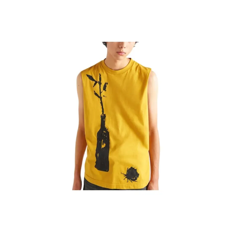 PRADA Tank Tops Men Sunlight Yellow-2
