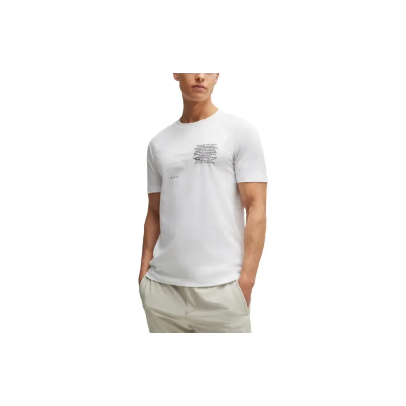 HUGO BOSS Logo Printed Crewneck T Shirt-4