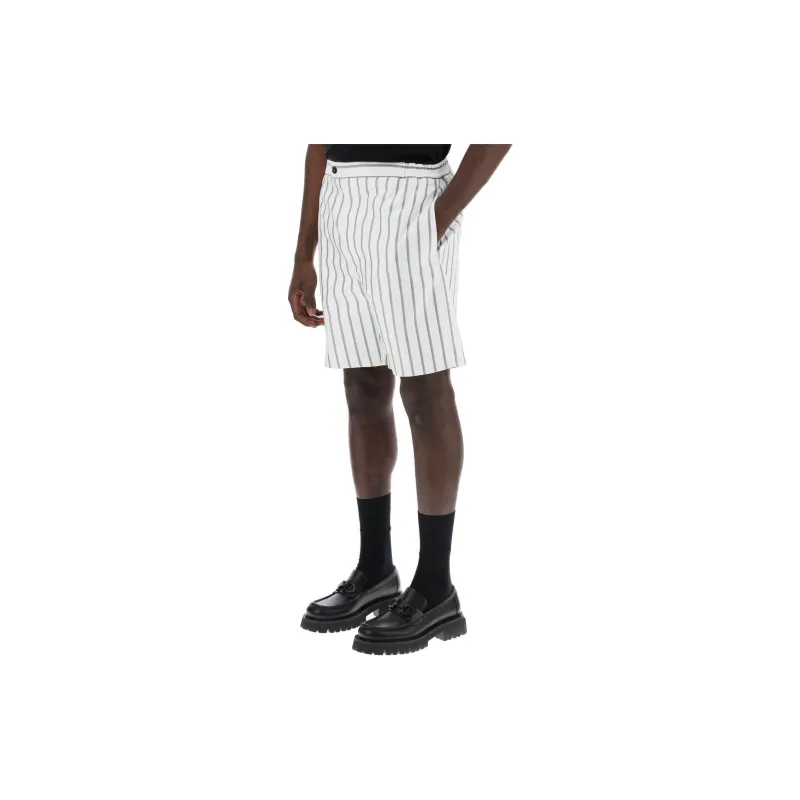 Ferragamo Striped Bermuda Shorts-3