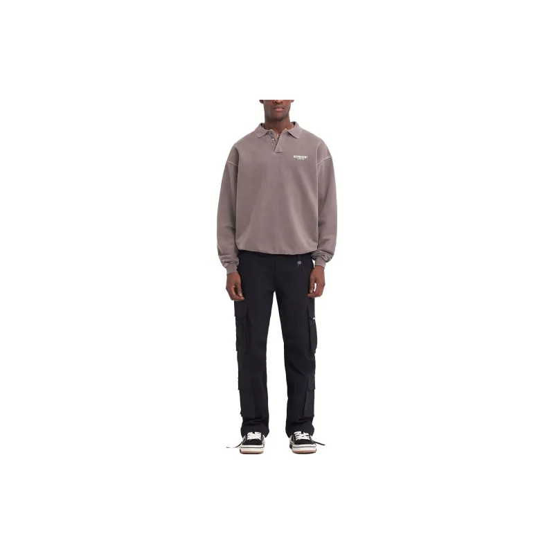 REPRESENT Owners Club Long Sleeve Polo Sweater-2