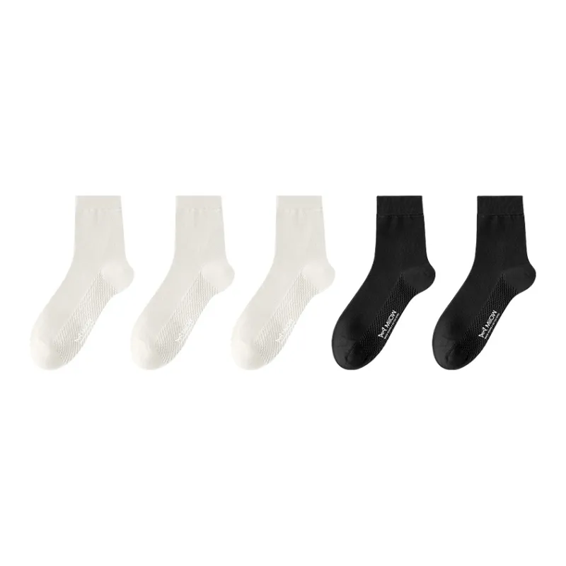 MIIOW Mid Calf Socks Men's 5 Pack-4