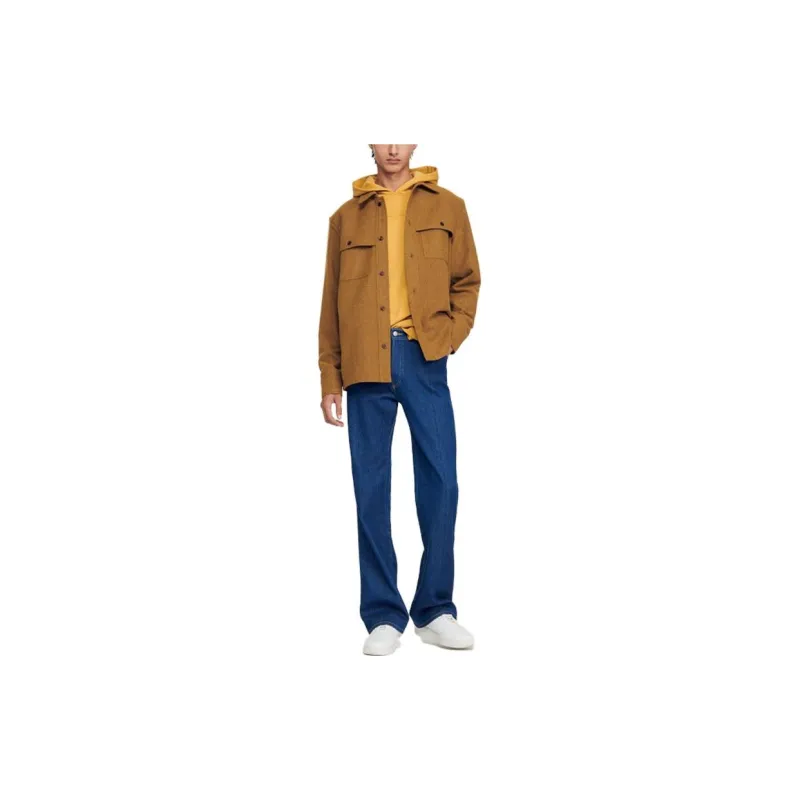 Sandro Jackets Men Khaki-1
