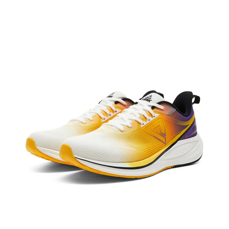 PEAK Running Shoes Men Low Top White Yellow Purple-2