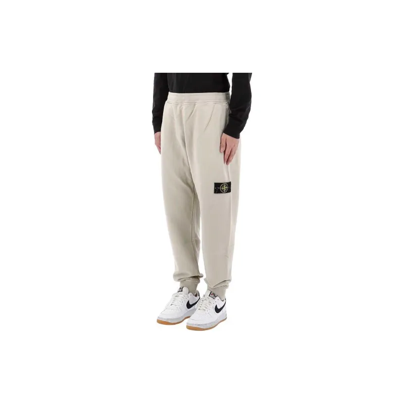 STONE ISLAND Logo Patch Tapered-Leg Sweatpants-3