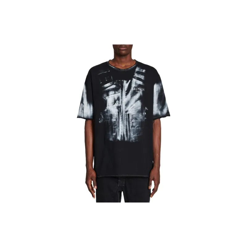 BALMAIN T-Shirts Men Black-2