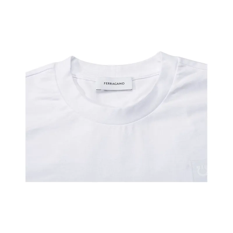 Ferragamo T-Shirts Men White-4