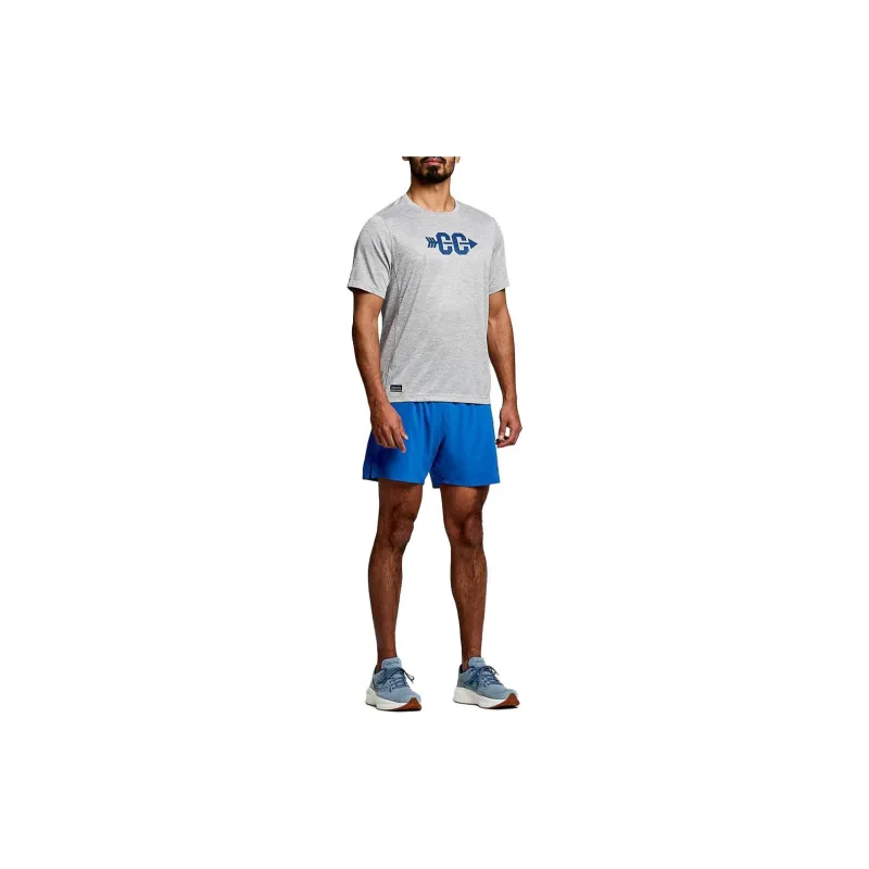 Saucony Stopwatch T Shirts Men Gray-2