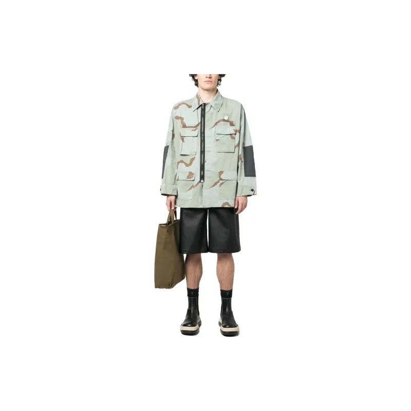 OAMC Camouflage Printed Zipped Shirt Jacket-1
