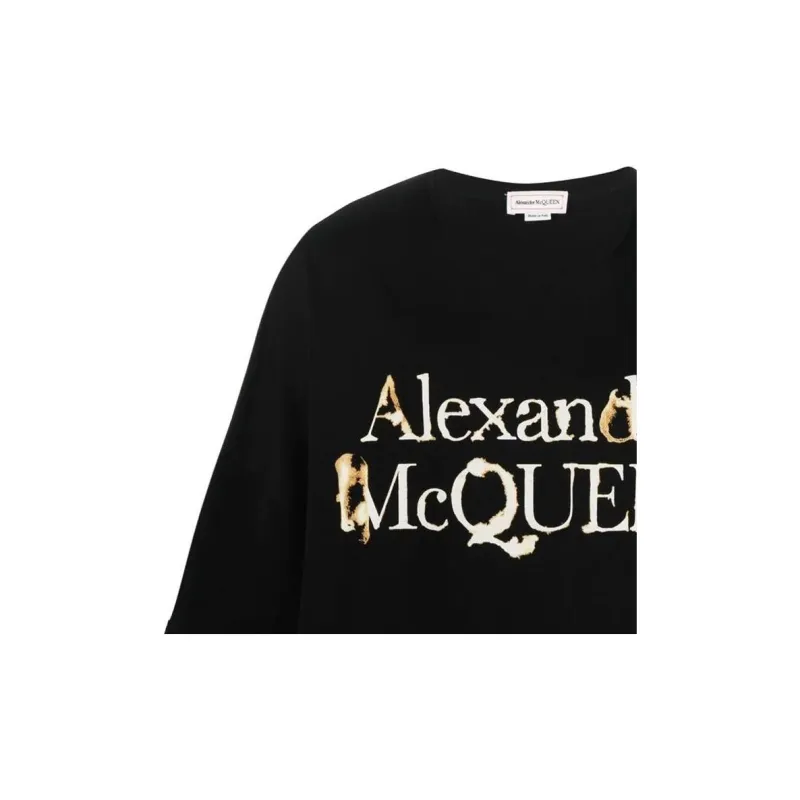 Alexander McQueen Logo Printed Crewneck T-Shirt-4