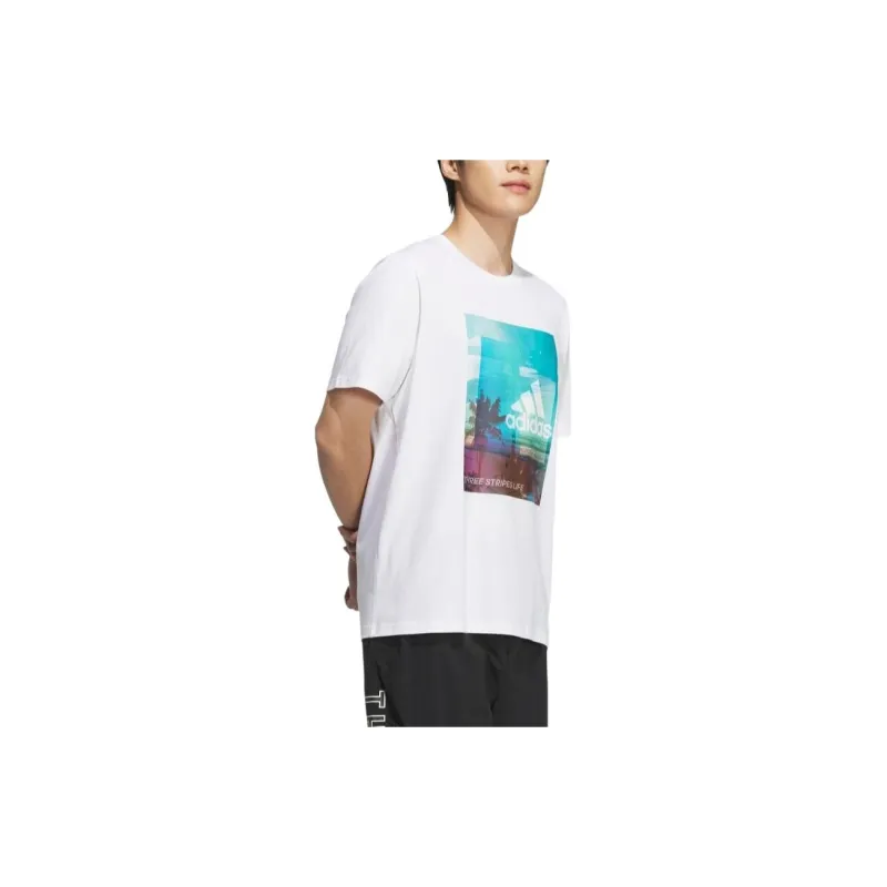Adidas T-Shirts Men White-2