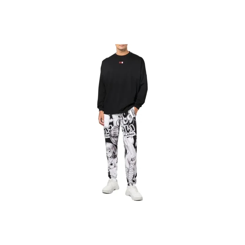 GCDS Long sleeved Logo print T shirt-1