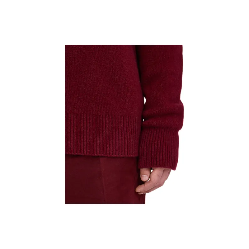 FERRAGAMO FW24 Cashmere Sweater Men Dark Red-5