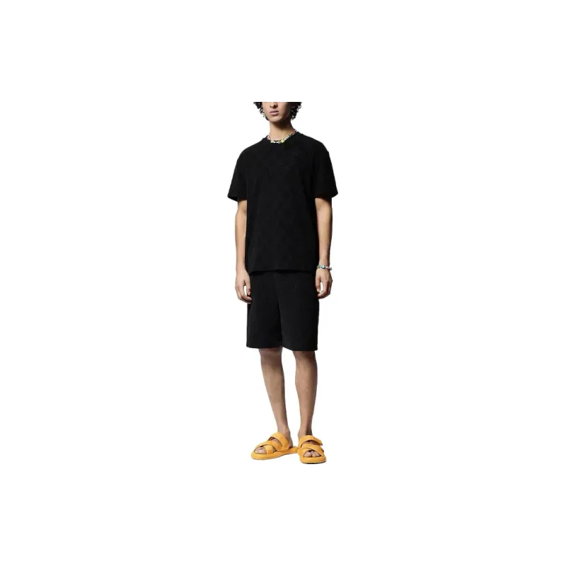 LOUIS VUITTON Damier French Terry Cotton Shorts-1