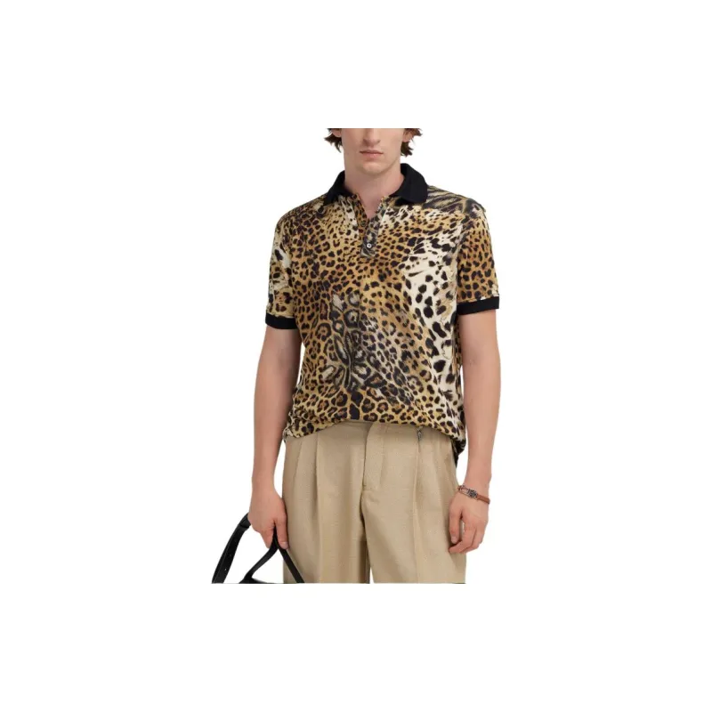 Roberto Cavalli Leopard print Polo Shirt-2