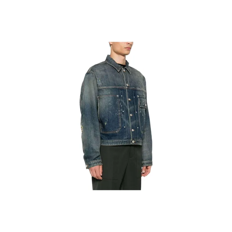 Givenchy 4G Plaque Distressed Denim Jacket-3