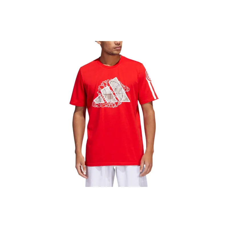 Adidas T Shirts Men Red-1